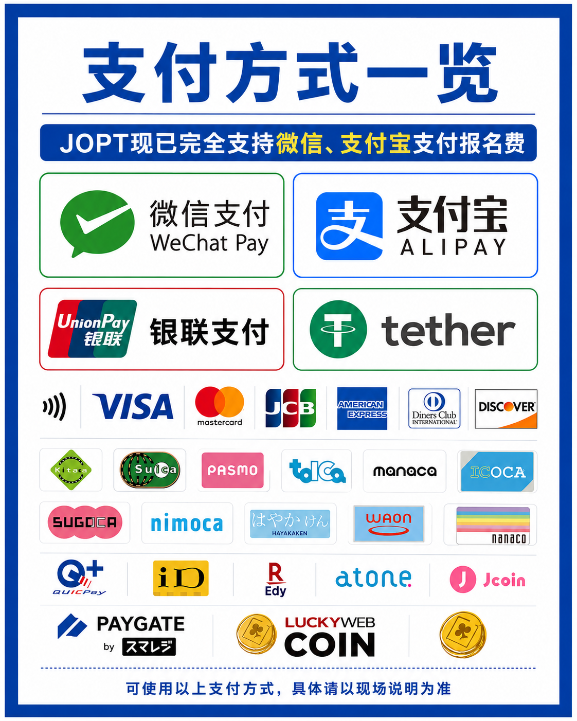 支付方式一览